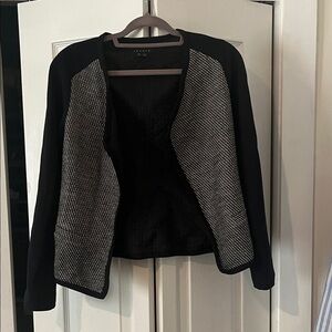 Theory Black and Gray Quilted Blazer